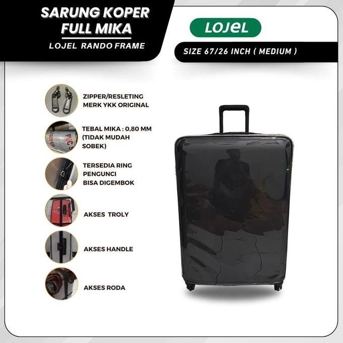 PROMO DISKON - Sarung Koper Fullmika Khusus Lojel Rando Frame 68/26 inch (Medium)