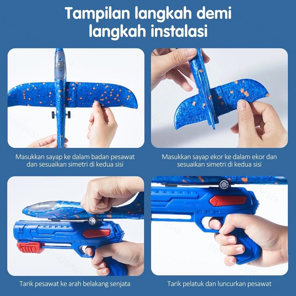 Promo - (OPP) SNI Mainan Anak tembakan Pesawat Terbang ada lampu / Mainan Tembakan Pesawat terbang .