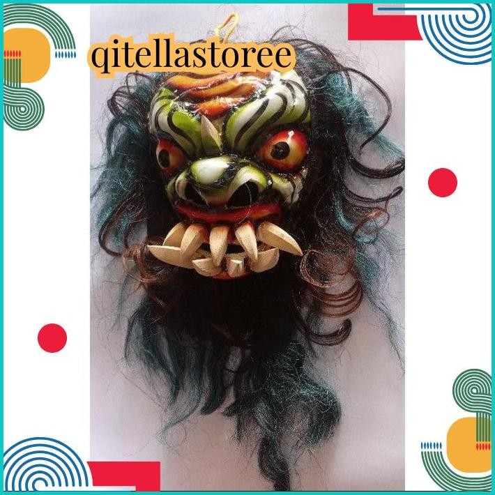 MURAH Topeng Buto Gedruk Mainan Anak Seram Asli Kayu