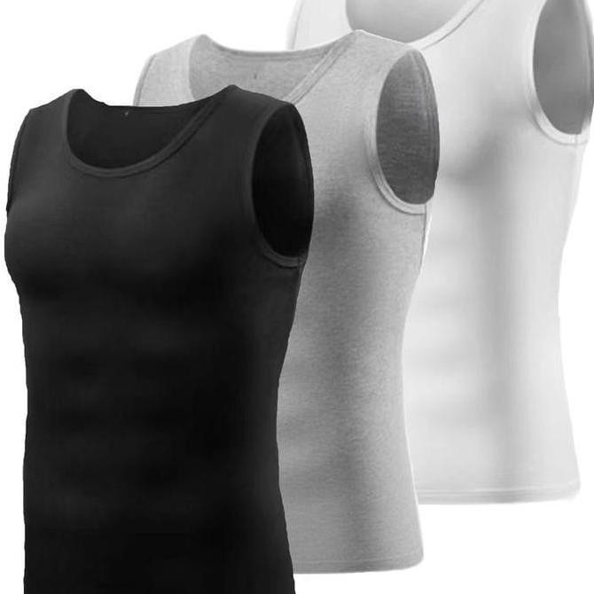 PROMO Paket Hemat 5 Pcs Kaos Yukensi Dalaman Pria Dewasa Polos Model Slimvit Oblong Hitam Singlet At