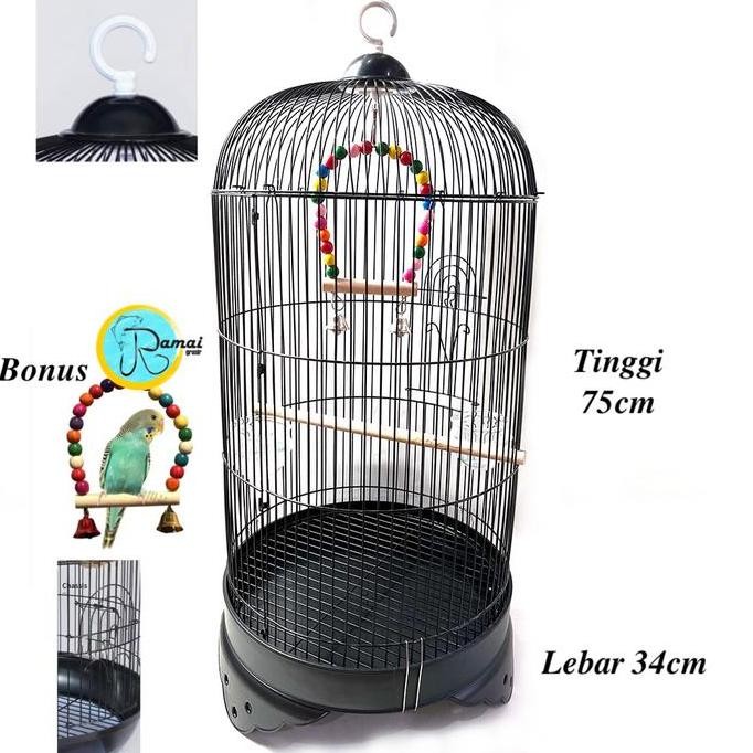 KANDANG BURUNG SANGKAR BESI KOMPLIT KENARI BONUS AKSESORIS BURUNG Hita