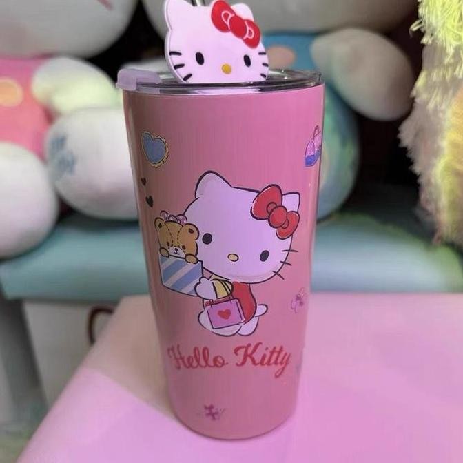 Tumbler Stainless Sanrio / Gelas Cup Stainless Cangkir Free Sedotan Stainless / Tumbler Karakter Min