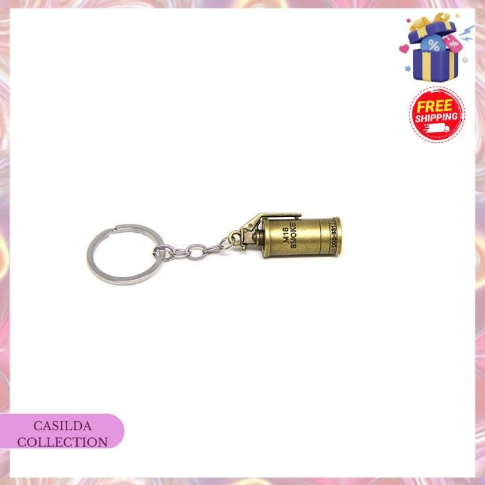 GANTUNGAN KUNCI PUBG INSPIRED KEYCHAIN BOM ASAP M18 SMOKE BOMB 1097 KUALITAS TERBAIK