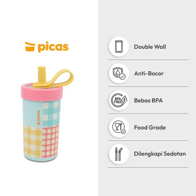 Picas 395 Ml Dopamine Botol Vacuum Flask Coffee - Mix