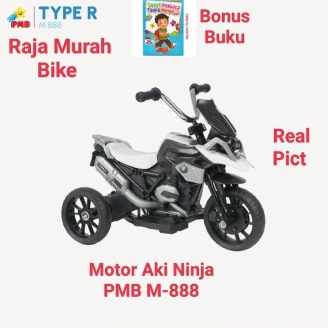 Motor Aki Anak Pmb M-888 Motoran Aki Ninja Mainan Anak Motor Aki Pmb M 888