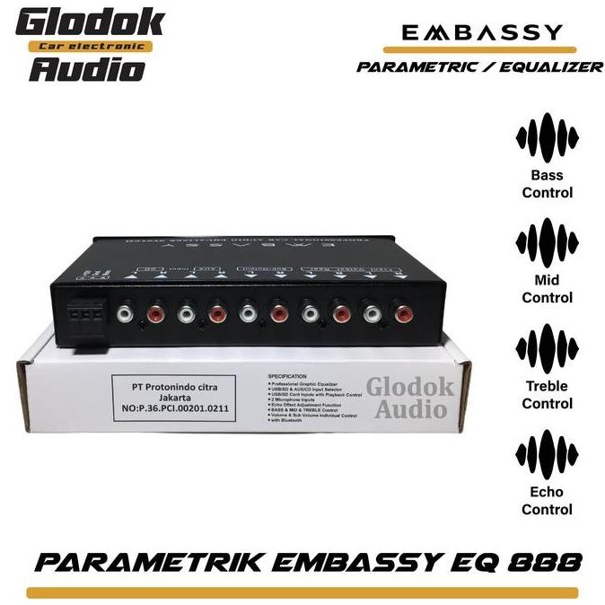 Parametrik Equalizer  Embassy Eq 888 Bluetooth Usb