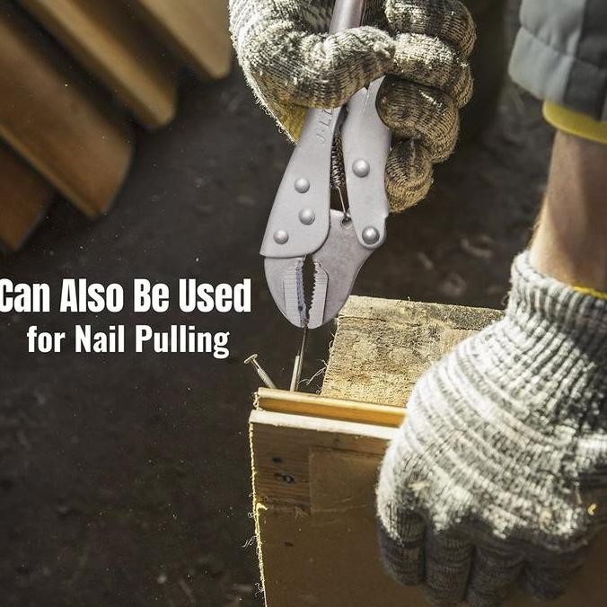 Jld  Tang Buaya Locking Pliers Curved Jaw 5Inch/7Inch/10Inch Tang Buaya Sherlock Wire Cutter Tang Bu