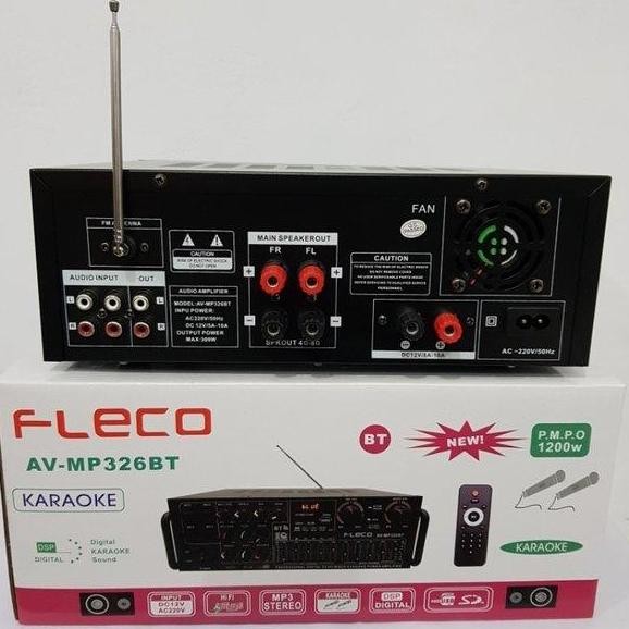 Sunbuck Audio Fleco Av-Mp 326 Bt - Amplifier Bluetooth Usb/Sd/Fm/Mp3 - Amplifier Karaoke Home Theate