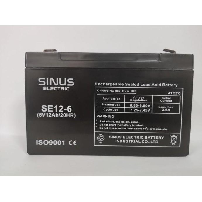 Aki Mainan Motor Anak 6V 12Ah Aki Motor Mainan Anak Vrla Sinus Ms7-6