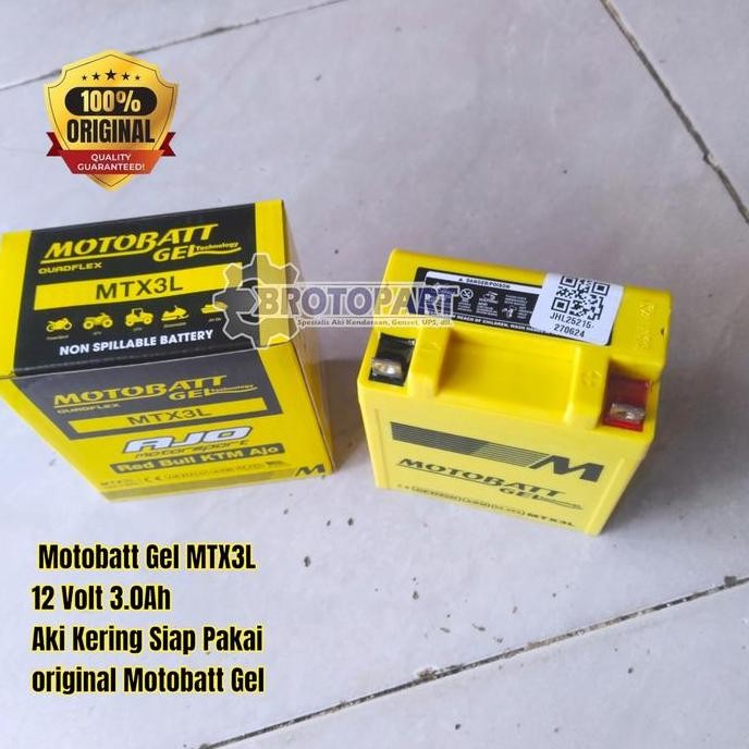 Aki Motor Kawasaki Ninja R 150 Ss 150, Honda Nsr 150 Motobat Mtx3L Gel