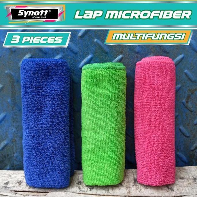 Kain Lap Microfiber Mobil Dapur Packing Sterile Synott Super Serap Air