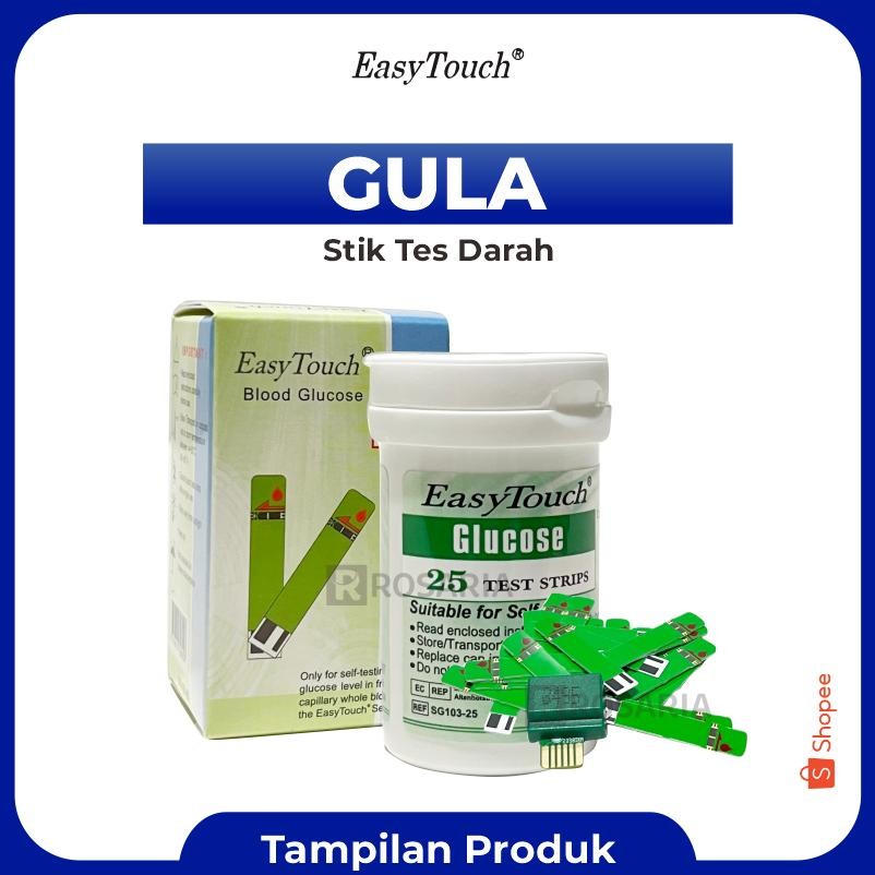 Strip Gula Darah Easy Touch Stik Gcu Glucose Tes Gula Darah Stock