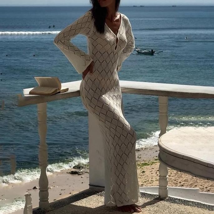 TERMURAH - Amalfi Outer Dress white putih luaran bikini baju pantai pakaian beachwear outerwear cove