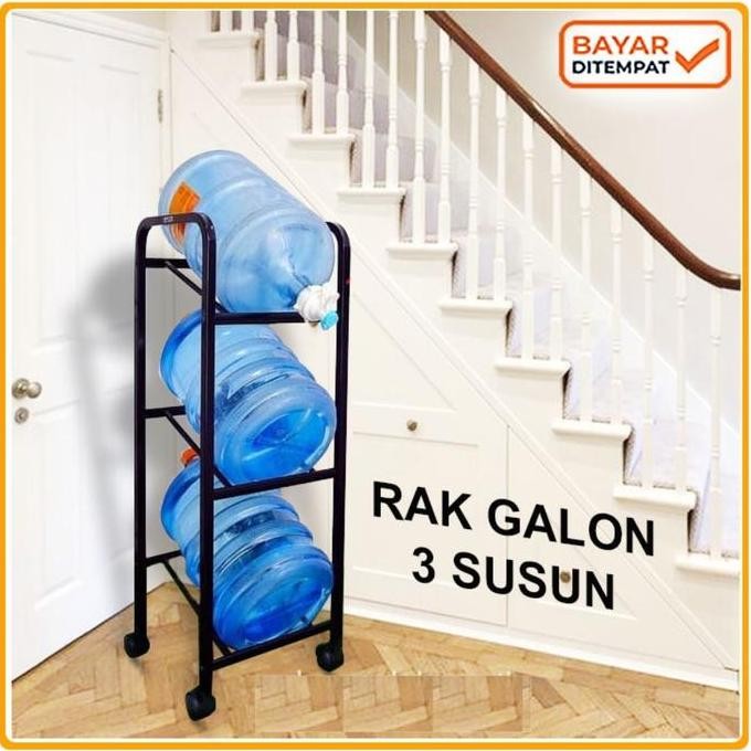 RAK GALON AIR 3 SUSUN RODA