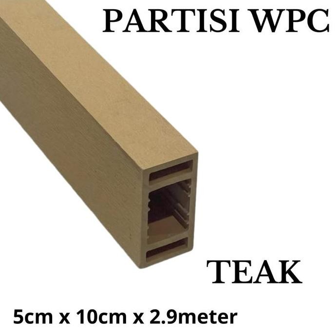 TERLARIS - WPC Outdoor Hollow Partisi 5CM x 10CM x 2.9METER/ Partisi WPC/ Hollow WPC
