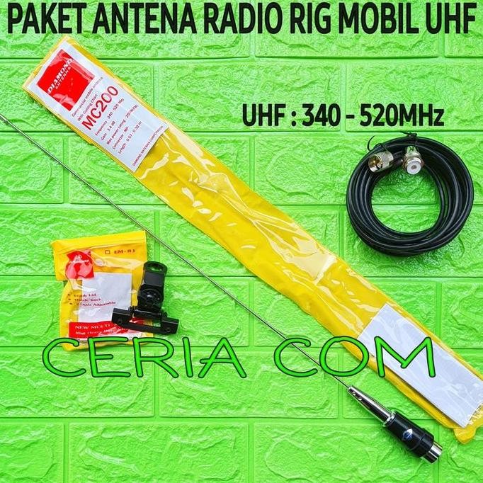 TERBARU - PAKET ANTENA RIG UHF MC200 ANTENNA RADIO RIG MOBIL UHF MC200 UHF 350