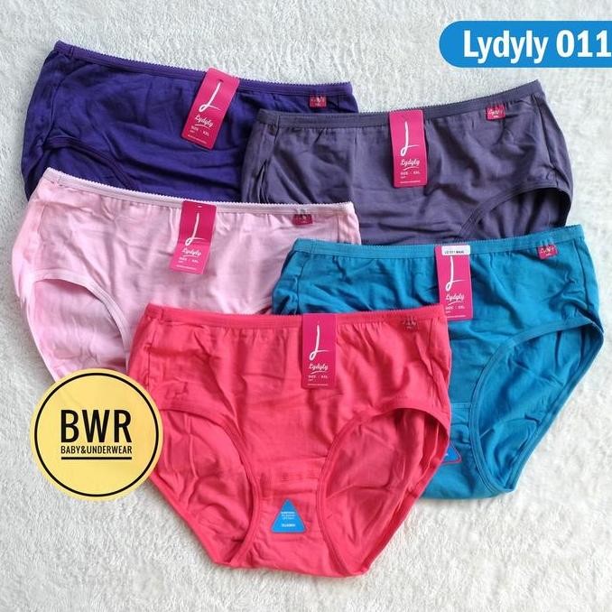 Promo [ 6pc ] CD Lydyly 011 Maxi | Celana Dalam Wanita Dewasa Ld011 bahan full katun M - XXL - Bwr M