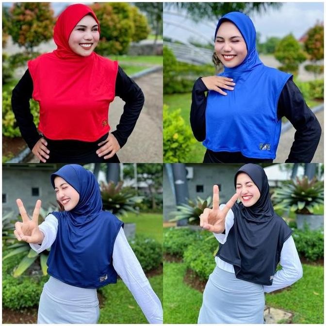 Promo Obral Sporty Hijab Nahra 4Warna Hijab Kerudung Olahraga Dan Berenang Hijab Olahraga Menutup Da