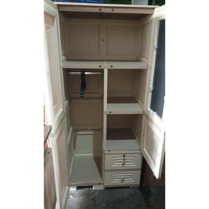 Lemari pakaian plastik gantungan Olymplast OTC 2 pintu modern Bandung