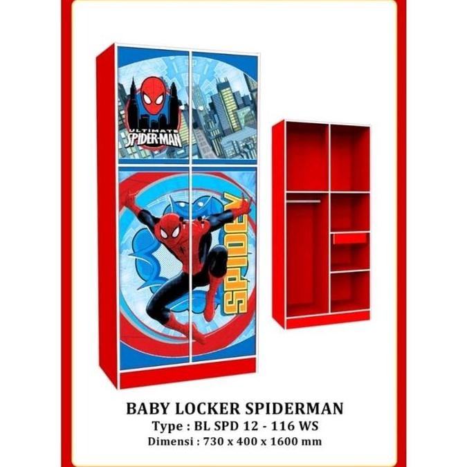 Lemari Pakaian Anak Karakter Hellokitty / Batman / Spiderman / Frozen