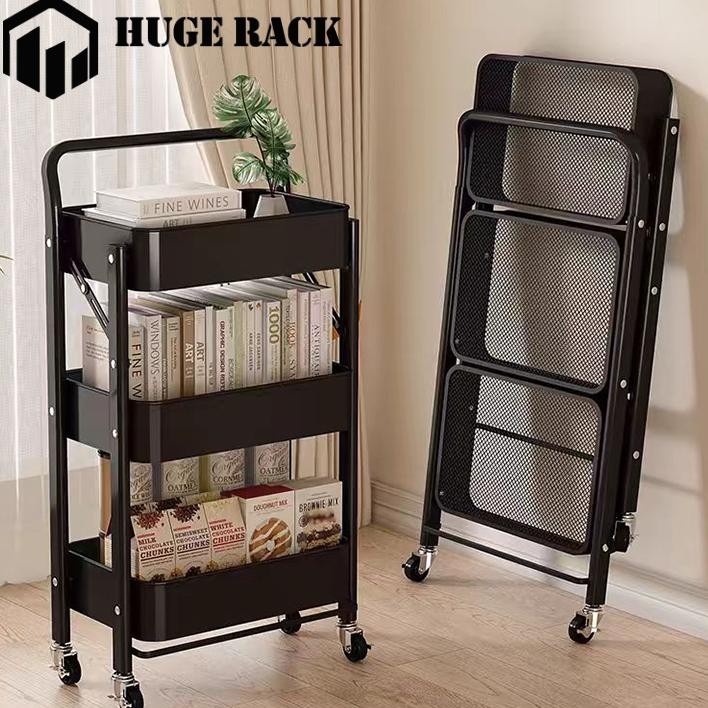 Rak Lipat Troli Susun Rak Troli Besi 3 Susun Rak Besi Susun Rak Dapur Stainless Rak buku besi Rak Ro