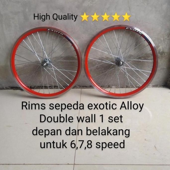 TERBARU rims/velg/velek sepeda 20 Alloy exotic 2 pcs untuk Seli,Minion,mini PROMO