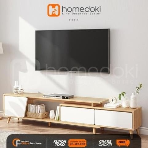 Homedoki  Meja TV Kayu TV Serbaguna Minimalis Jumbo Meja TV Minimalis TV Meja TV Rak TV Minimalis Bu
