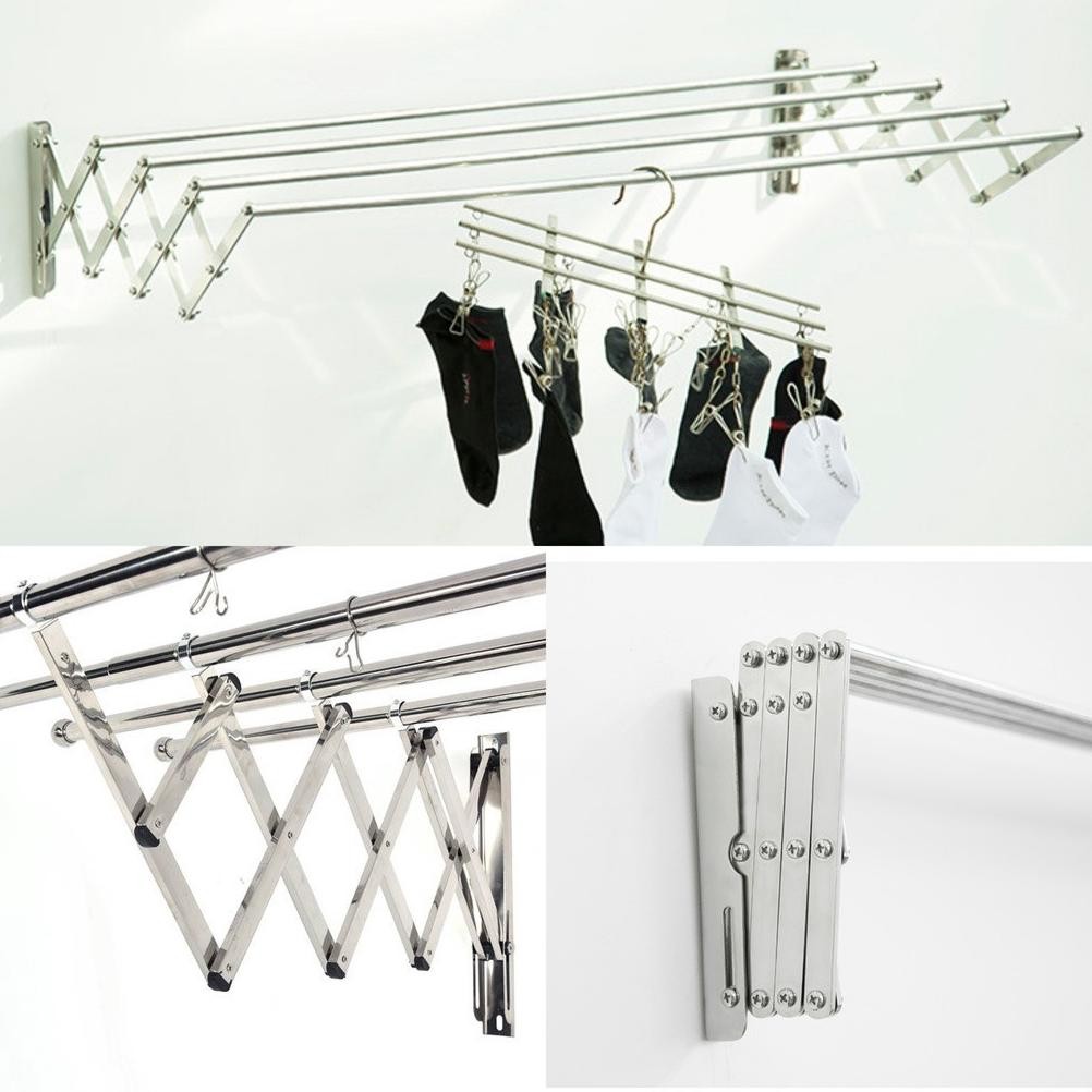 Jemuran lipat dinding / Jemuran dinding lipat / Jemuran Baju Pakaian Dinding 100cm 160CM-200CM/Jemur