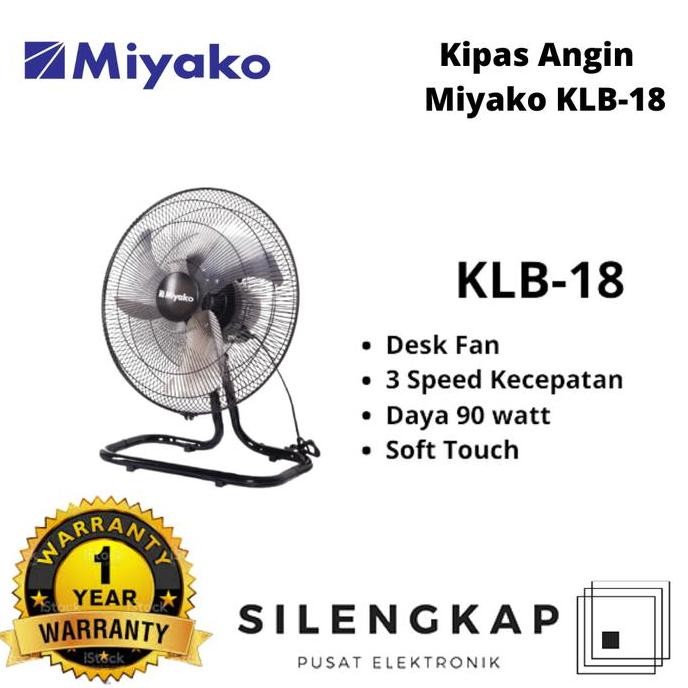 KIPAS ANGIN TORNADO MIYAKO KLB-18 DISKON