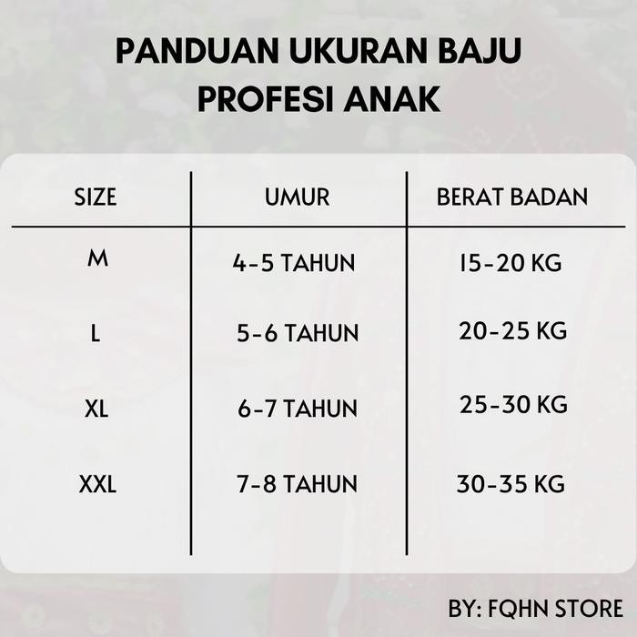 Seragam Profesi Anak/Baju Profesi Anak/ Pilot Anak Cewek (Free Packing Kardus)