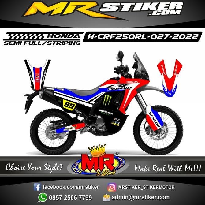 Jual Striping Stiker Decal Supermoto Honda CRF 250 Rally Decal Trail Original