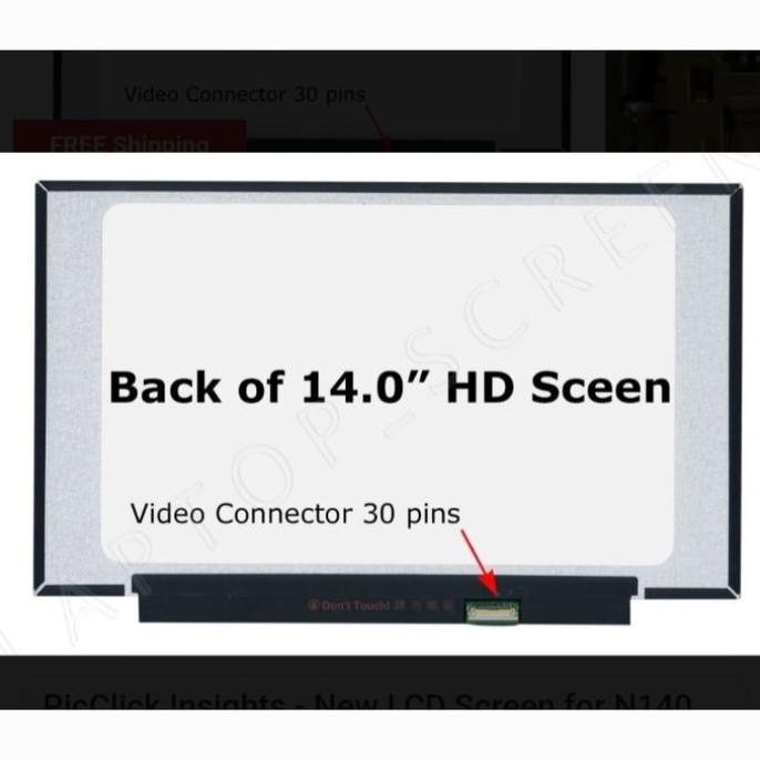 DT59 >> Layar LED LCD Laptop N140BGA-EA4 Rec. C2 Rev, C1 N140BGA-EB4 HD