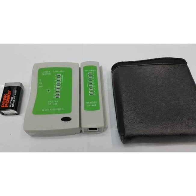 DB16>> Lan tester Rj45 dan Rj11 + baterai 9v