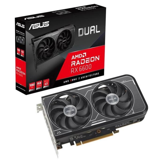 ASUS DUAL RX 6600 8GB GDDR6 RX6600 8G 128 BIT VGA AMD RADEON