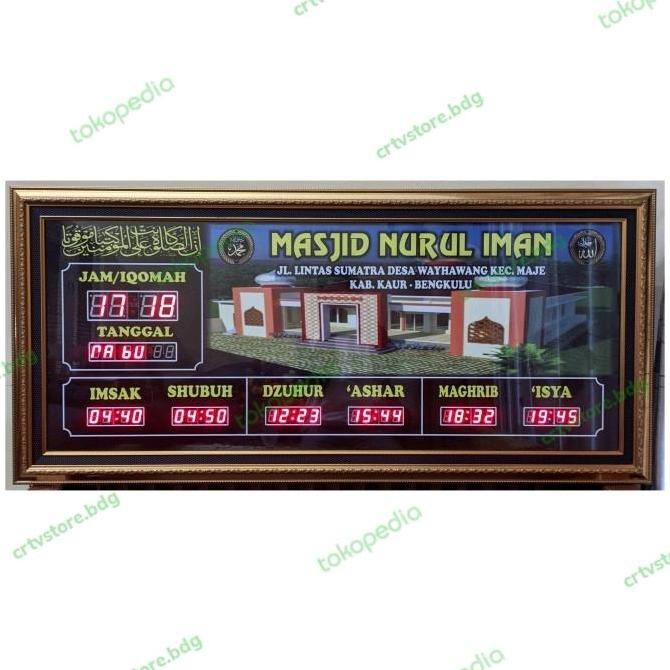 Jam dinding / jam masjid digital / jam waktu sholat / jam murah XL