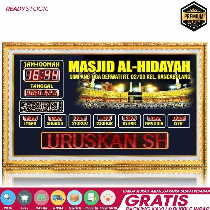 jadwal jam sholat digital running text