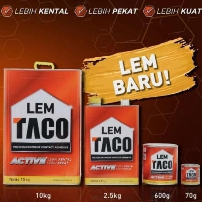 Promo Lem kuning hpl TACO ACTIVE merah COD