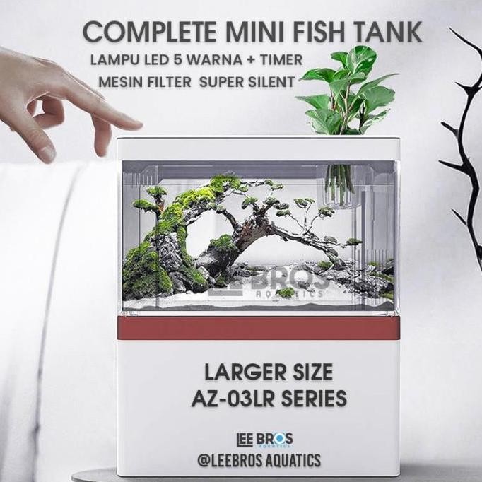 Aquarium Mini Lengkap Dengan Filter + LED / Aquarium Fullset