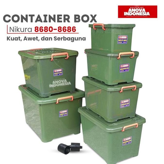 BOX CONTAINER NIKURA CANADA. 8686. JUMBO HIJAU. SETARA SHINPO CB 130