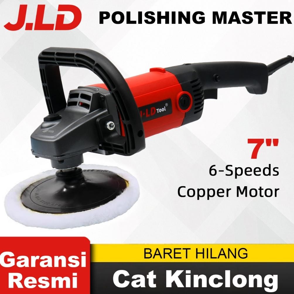 JLD 7" Angle Polisher Mega Polish mobil Mantap All-in-One Rotary Buffer Master Membersihkan karpet C