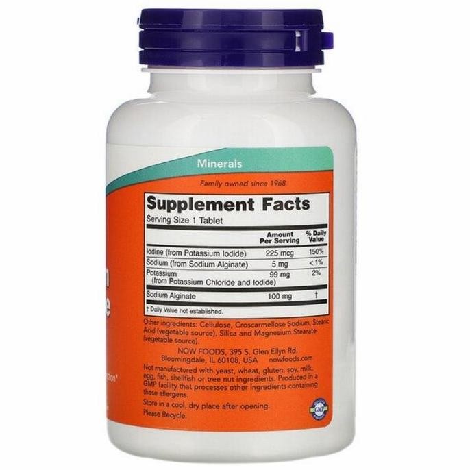Now Foods Potassium Plus Iodine 180 Tablets Original