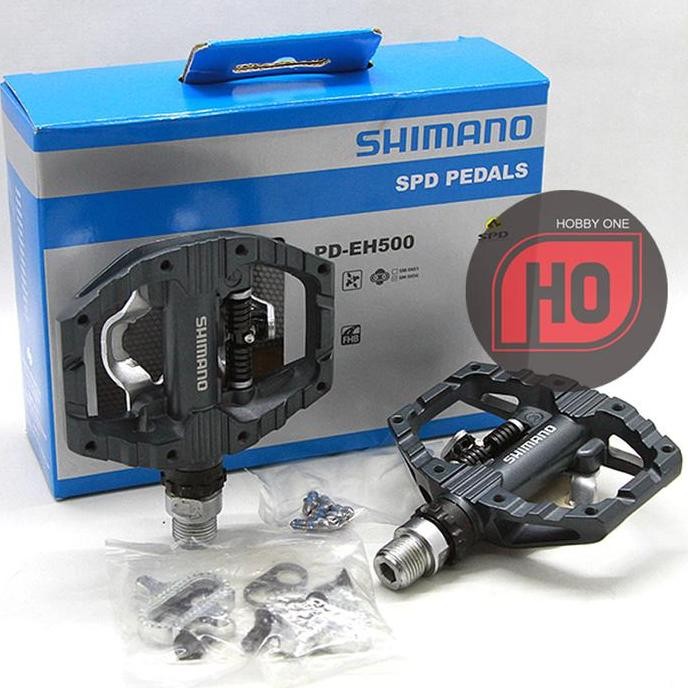 Shimano SPD Pedal PD-EH500 - Pedal Cleat MTB dan Flat Pedal