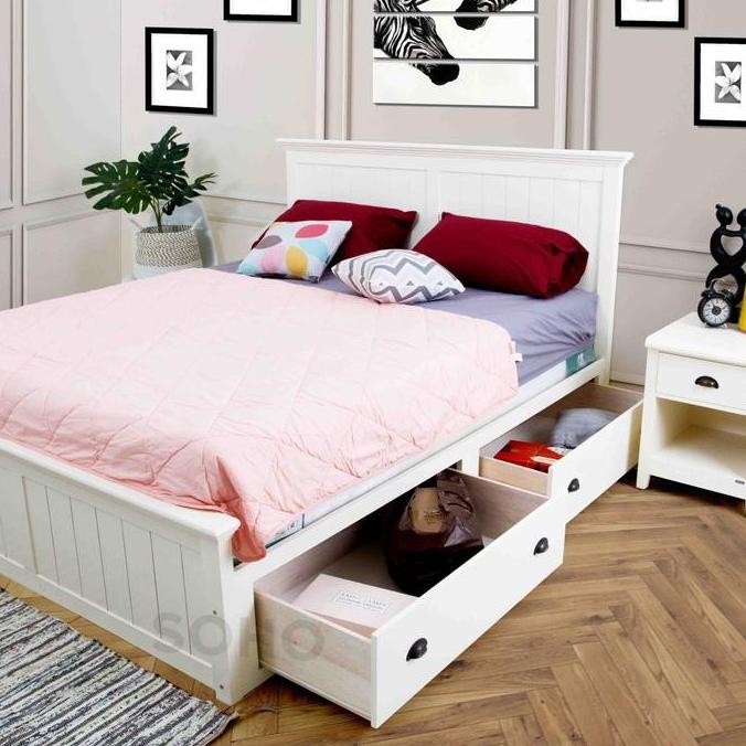 SOHO.ID Furniture Divan Dipan Rangka Tempat Tidur Laci Korea - Ashley Bed LP