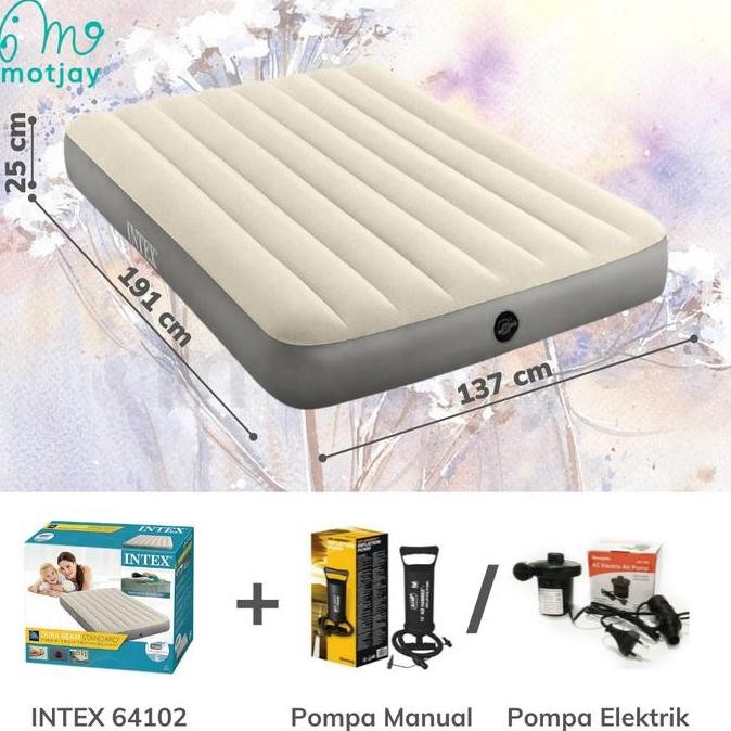 Kasur Angin Intex Durabeam Cream Double Intex 64102