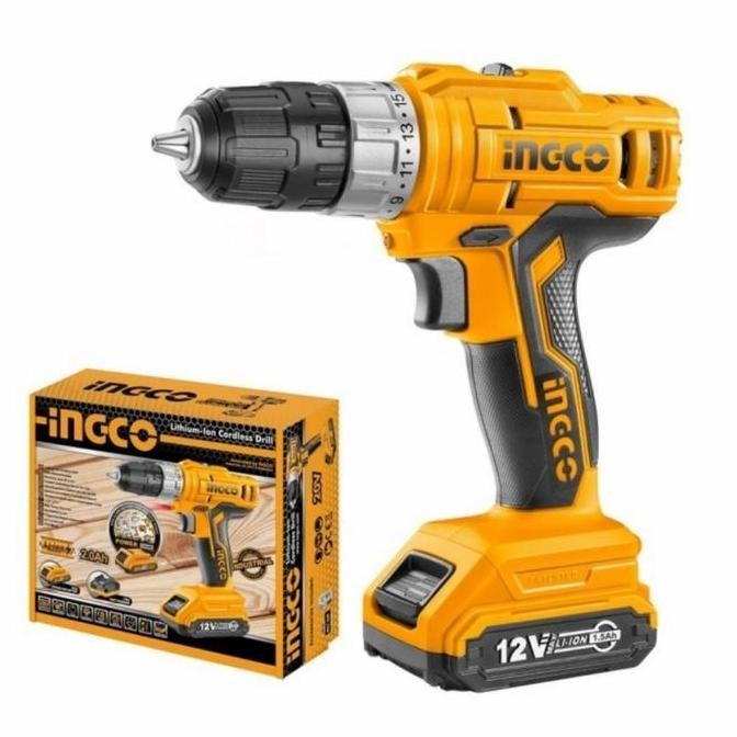 PAPPITSON - INGCO CDLI1221 - MESIN BOR CORDLESS 10MM 12V / CORDLESS DRILL 10MM 12V