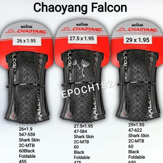 Ban Luar Sepeda Chaoyang Falcon 26 X 1.95, 27.5 X 1.95 & 29 X 1.95 Kev Best Quality