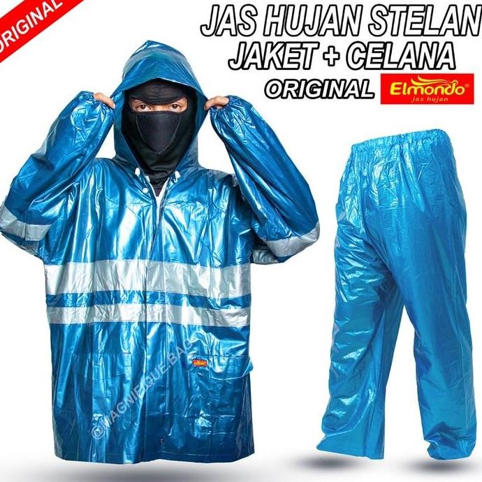 Promo Jas Hujan Elmondo Stardust Jas Hujan Pria Tebal Jas Hujan Stelan Celana Jas Ujan Wanita Dewasa