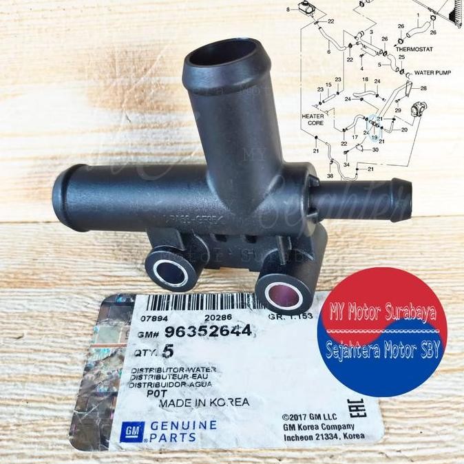 Promo Pipa Konektor Bypass Radiator Chevrolet Aveo / Kalos / Lova COD