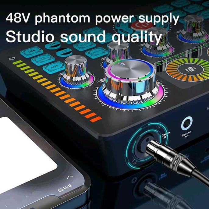 Taffstudio Soundcard Q7 Bluetooth 48V Sound Card External Live Streaming