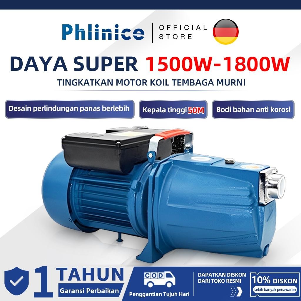 1500W/1800W Pompa Air Otomatis/Mesin Pompa Air/Pompa Air Jet Pump /Listrik Pompa Pendorong Tekanan A
